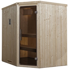 Bild Sauna »Varberg«, (Set), 7,5 kW-Ofen mit digitaler Steuerung, beige