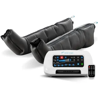 Venen Engel 6 Premium Beinmassagegerät mit Beinmanschetten aus 6 Luftkammern – Venen Massagegerät mit 6 Programmen für eine angenehme Gleitwellenmassage an den Beinen – Medizinisch zertifiziert