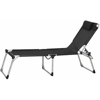 Siena Garden Dreibeinliege Sole 214 x 70 x 45 cm Schwarz