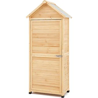 VEVOR Geräteschuppen 710 x 455 x 1600 mm, Gartenschrank, Lagerschuppen aus Holz, wasserdichter Gartenschuppen, Terrasse, Terrasse, Rasen, Gartenlagerschrank