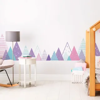 Wandsticker Kinder Dekoration Babyzimmer Wandtattoo Kinder Wandaufkleber Skandinavisch Wandsticker Riesen Berge Skandinavien Popika H60 x B100 cm