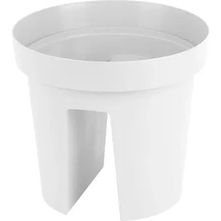 Blumentopf Strend Pro Modern Railing, für Geländer, 25,5x28cm, weiß