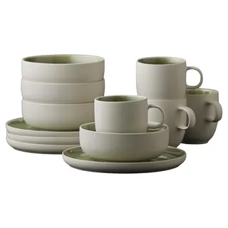 studio round North Geschirr Set 12-tlg. Shiny Moss
