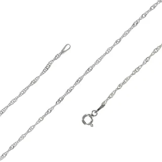 Avesano Singapurkette Damen 925 Silber 2 mm – Halskette ohne Anhänger, Made in Italy – Feine Silberkette 60 cm – Geschenkidee Frauen 101086-040