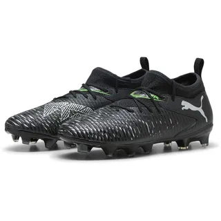 Future 8 Match FG/AG JR, Unisex Fussballschuh, PUMA Black-PUMA Silver-Fluo Green,
