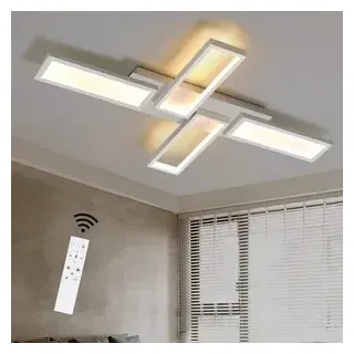 ZMH Deckenleuchten Dimmbar Rechtecke Design 58W 4640LM LED fest integriert - Weiß