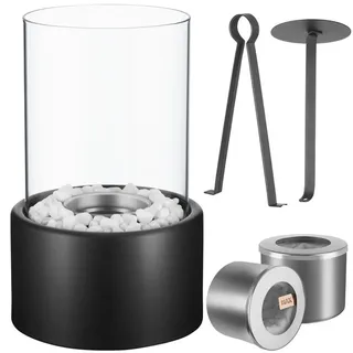 Tectake Tischkamin Damine schwarz