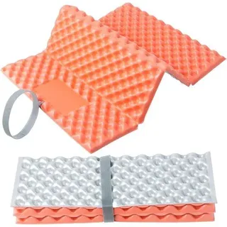 Ibenzoa® Faltbares Schaumstoff-Sitzkissen – wasserabweisend, langlebig & platzsparend, mit verstärkter Seitenkante, ideal für Camping, Wandern & Picknick - Orange