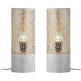 Marrakesch Orient & Mediterran Interior Boho Deko Tischlampe Weiß 2 St.