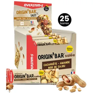 Overstims Origin ́bar Energie-riegel-box Erdnüsse Und Mandeln Und Cashewnüsse 25 Einheiten - White / Brown - One Size