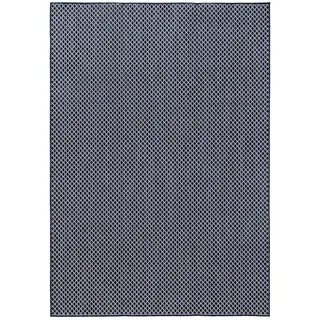 benuta Outdoorteppich Lou Blau 120x170 cm , Kunststoff , Rechteckig , 120x170 cm , wasserabweisend , Teppiche und Böden, Teppiche, Outdoorteppiche