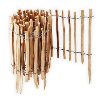 Aquagart Staketenzaun 5 m x 50 cm Braun/Haselnuss