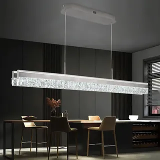 szcflaghip L150cm Moderne Schwarze Lineare LED Pendelleuchte Kücheninselbeleuchtung Dimmbare LED Kronleuchter Billardtischleuchte Küchendecken Hängeleuchte für Esszimmer
