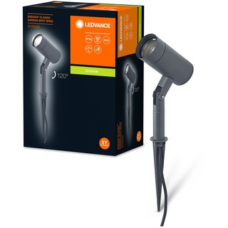 LEDVANCE ENDURA Classic Garden Spotspike GU10 Außen-Spießleuchte, schwarz, GU10-Sockel (max 35W), kann mit einfacher oder smarter Lampe bestückt werden, ausrichtbarer Leuchtenkopf, Schutzklasse IP54, Dark Gray