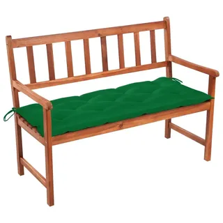 vidaXL Gartenbank mit Auflage 120 cm Massivholz Akazie - Grün