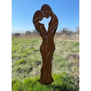 Liebespaar 90x27cm Gartenstecker Edelrost Gartendeko Rost Metall Rostfigur Paar Liebe Hochzeit Pärchen Geschenk