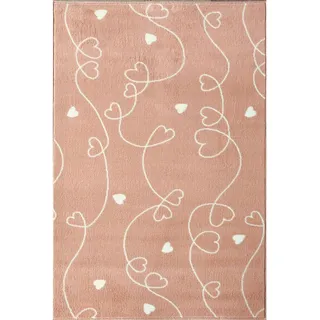 Livone Kinderteppich Bow in Rosa, 120x170 cm, & Rosa