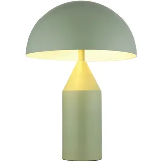 Globo Tischleuchte , Weiß, Hellgrün , Metall , halbrund , 28x39x28 cm , Ce , Wippschalter , Lampen & Leuchten, Innenbeleuchtung, Tischlampen, Tischlampen
