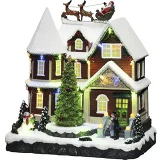 LED Szenerie Konstsmide Haus mit Baum mit Musik H 28,5 cm Zuleitungslänge 1,8 m
