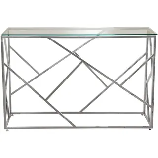 Desconocido Generico Tisch Eingang Metall gehärtetes Glas, 120 x 40 x 78 cm