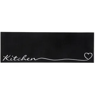 HANSE HOME Kitchen Herz Küchenläufer 50 x 150 cm Schwarz/Weiß