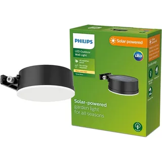 Philips Solarleuchte Kunststoff 11,2x4,6x14,1 cm inkl. LED 200 lm schwarz