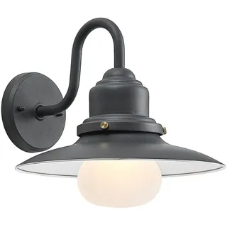 Lindby Wandleuchte außen Roisin (spritzwassergeschützt (Retro, Vintage Antik) in Alu aus Metall (1 flammig E27) - Außenwandleuchten Wandlampe Led Außenlampe Outdoor für