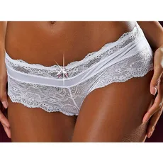 LASCANA Panty, aus Spitze, weiß