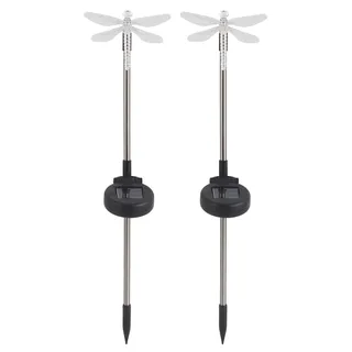 2 Teile/satz Einzigartige Libelle Solar LED Rasen Licht Farbwechsel Garten Stake Dekoration