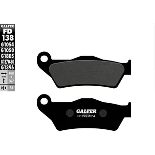 GALFER Fd138g1054 Sinterbremsbeläge - One Size