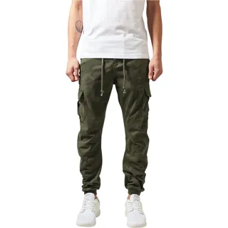 URBAN CLASSICS Cargo Joggers Green Camouflage 34