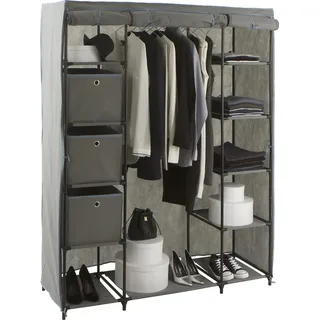 5 five simply smart - Kleiderschrank mit 3 boxen stoff anthrazitgrau - Grau