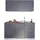 Küchenzeile 150 cm Grau-Weiß Glänzend