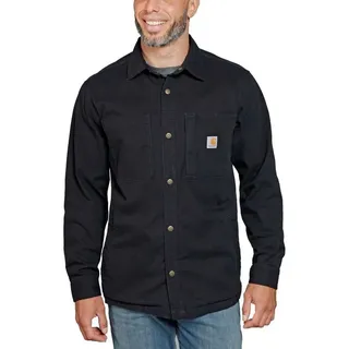 CARHARTT Fleece Lined SNAP FRONT SHIRT JACKET 105532 - Schwarz L