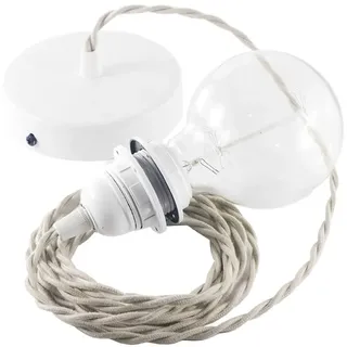 Creative Cables Tc43 1 M Hängeleuchte Pendel Für Lampenschirm - Taupe / White - One Size
