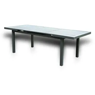 Home Deluxe Calido Ausziehtisch 180 x 97,5 x 76,5 cm Grau