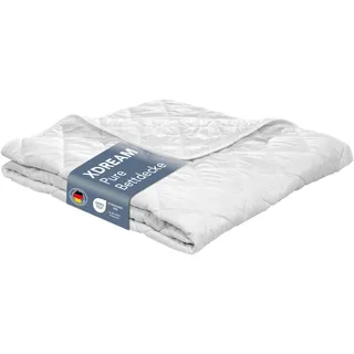 Ultra leichte Bettdecke | 220 x 240 cm | sehr dünne Sommerdecke | XDREAM Pure - Weiß