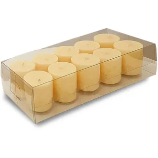 ONE GOODLIFE | Duftkerzen Geschenkset - Kerzen Set als Geschenk | 10 Stück Wachskerzen aus Stearin - Farbe Gelb | Aroma-Kerzen zu Weihnachten oder für die Aromatherapie | (Sucre Glaze)
