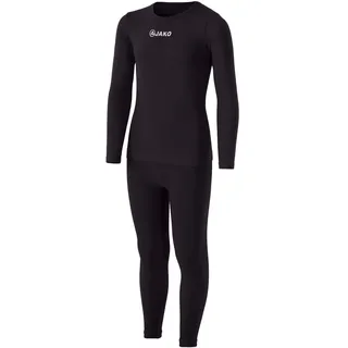 Jako Mädchen Thermo-Unterwäsche Set Longsleeve + Long Tight C6353-08 116/128 - Schwarz - 116/128