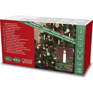 Konstsmide LED Weihnachtsbaumkette 25 Kerzen Weiß