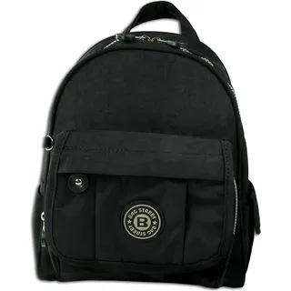Bag Street Rucksack Crinkle Nylon schwarz trendiger Damen Cityrucksack ORJ201S - Schwarz