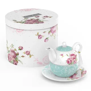 London Boutique Teetasse Untertasse 0,3 l Türkis