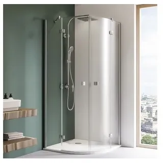 Runddusche mit Drehtür Breuer Espira 4-teilig Radius 550 mm 900x900x1950mm Echgl