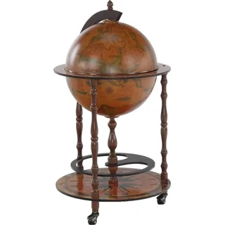 Kondela Bar Tisch an Räder Globus 2-324 - Kirsche - Naturbelassen