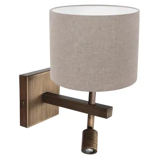 Wandleuchte - bronze - Stang - metall textil - bettlampe - LED_E27 - 4892BR - Steinhauer - Bronze
