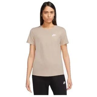 Nike Damen NSW Club T-Shirt, Sanddrift/White, M EU