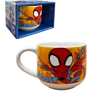 CARTOON Jumbo-Frühstückstasse Spidey Marvel Kinderbecher Keramik 380ml mit Box