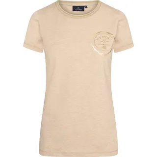 HV Polo T-shirt Beau Sand melange mit goldenem Logo FS/2022, Größe:L - Beige
