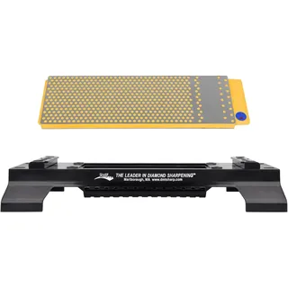 DMT DuoSharp®PlusTM Diamant Schleifstein 8" mit Basis Grob/Fein | Doppelseitiger Messerschärfer in Profiqualität | 20cm Wetzstein für Messer und Werkzeuge | Made in USA | WM8FC-WB