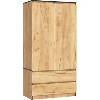 Akord Kleiderschrank Craft-Eiche 90X51X180 Cm - Hellbraun
